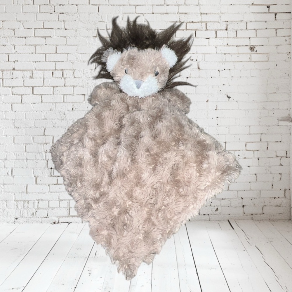ELEGANT BABY LIGHT BROWN LION BABY LOVEY SECURITY BLANKET